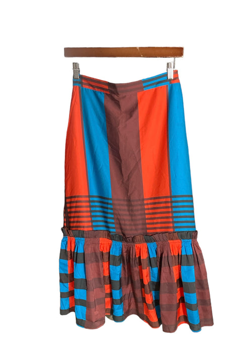 Anthropologies Red & Teal Skirt Size 6