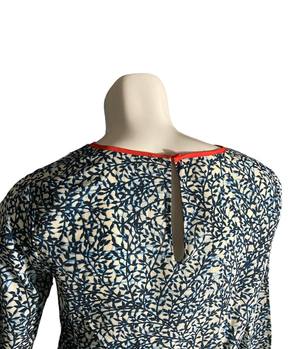 Michael Kors Navy Floral Shirt Size XXS