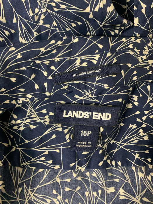 Lands' End Button Down Shirt Size 16P