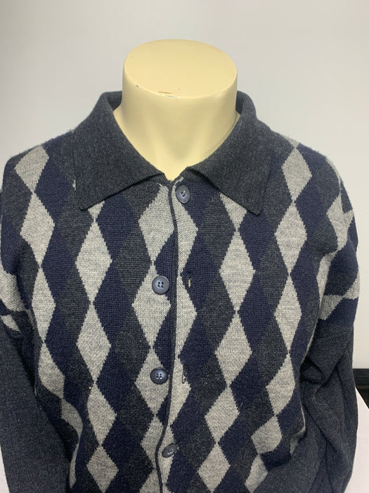 Perry Ellis Button Down Sweater Cardigan Size Medium