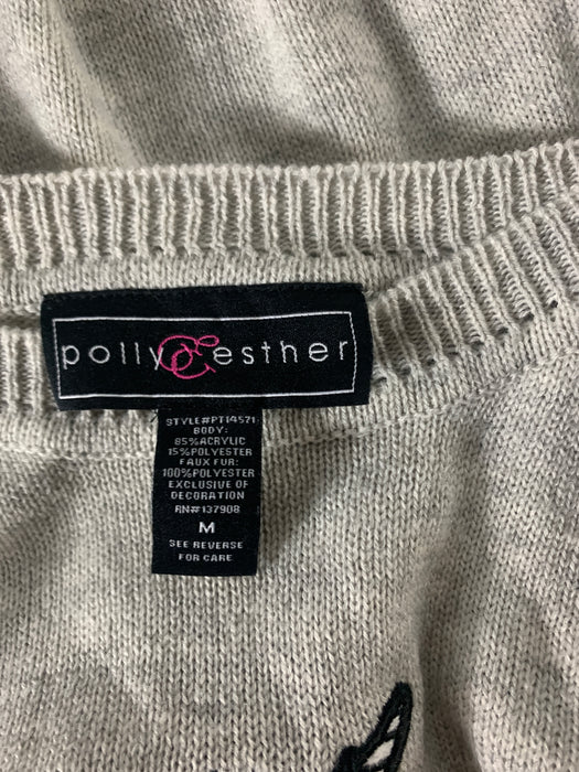 Polly Esther Sequence Unicorn Sweater Size Medium