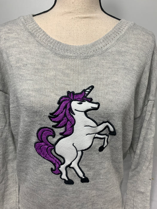 Polly Esther Sequence Unicorn Sweater Size Medium