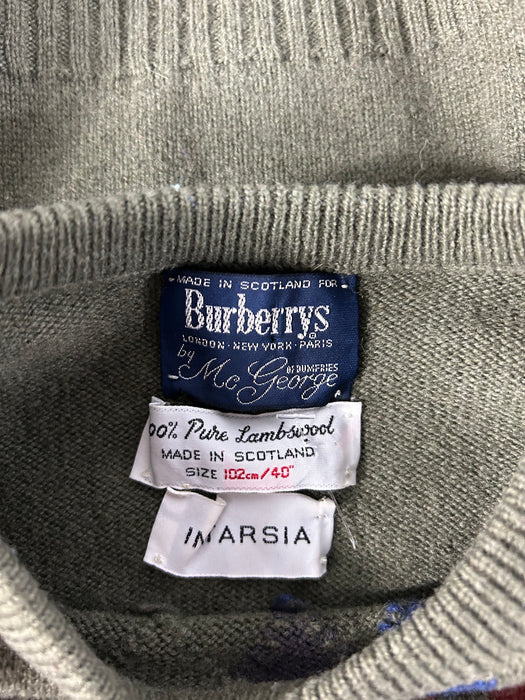 Vintage Burberrys Lambs Wool Sweater Size 40"