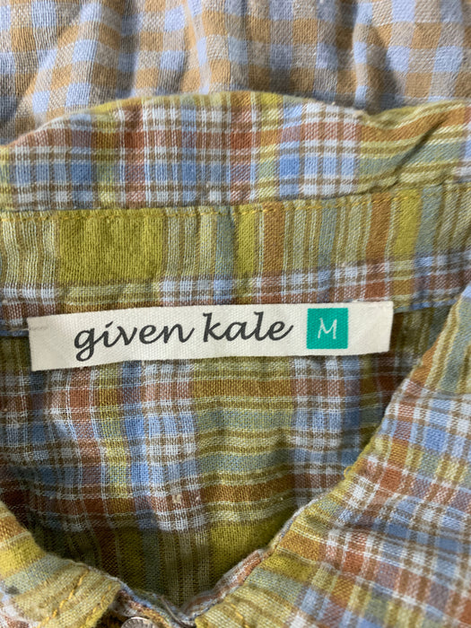NWT Given Kale Button Down Shirt Size Medium