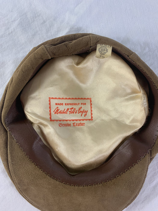 Vintage Marshall Fields & Company Genuine Leather Hat