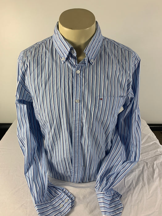 Tommy Hilfiger Button Down Shirt Size Large 16.5/17