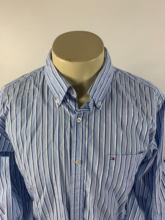 Tommy Hilfiger Button Down Shirt Size Large 16.5/17