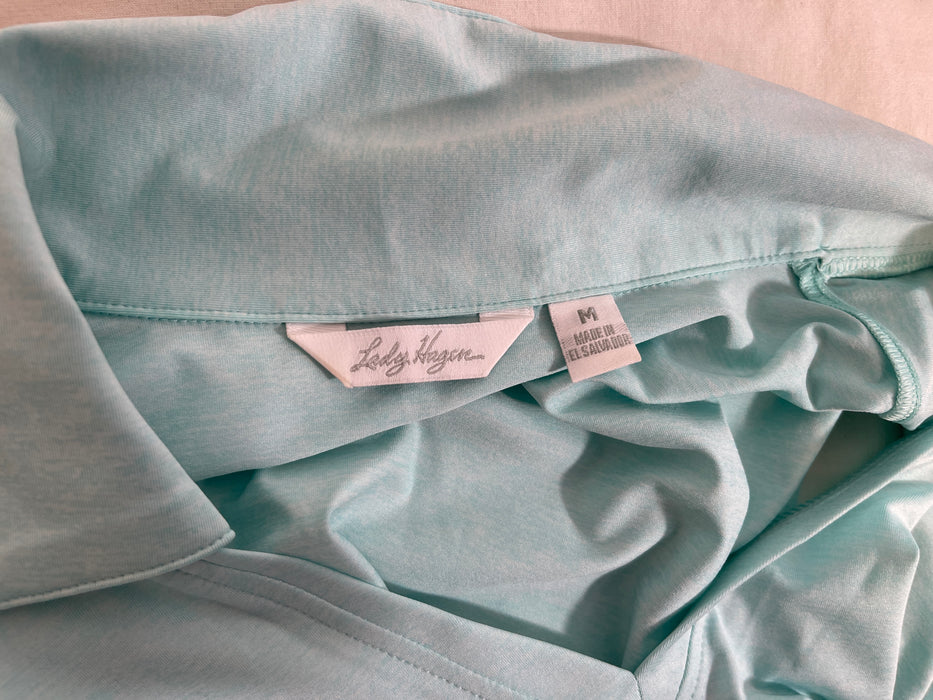 Lady Hagen Sleeveless Semiformal V-Collar Shirt, Size M
