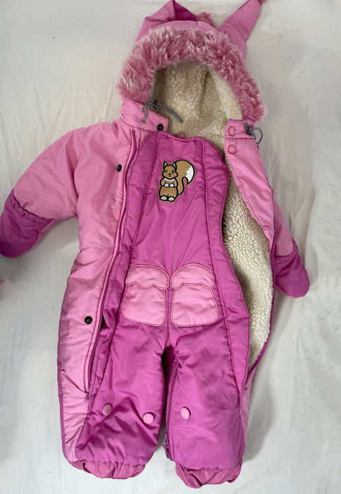 LapLand Faux-Fur Lines Infant Thermal Rabbit-Eared Hood Winter Jacket, 2T, Size 1