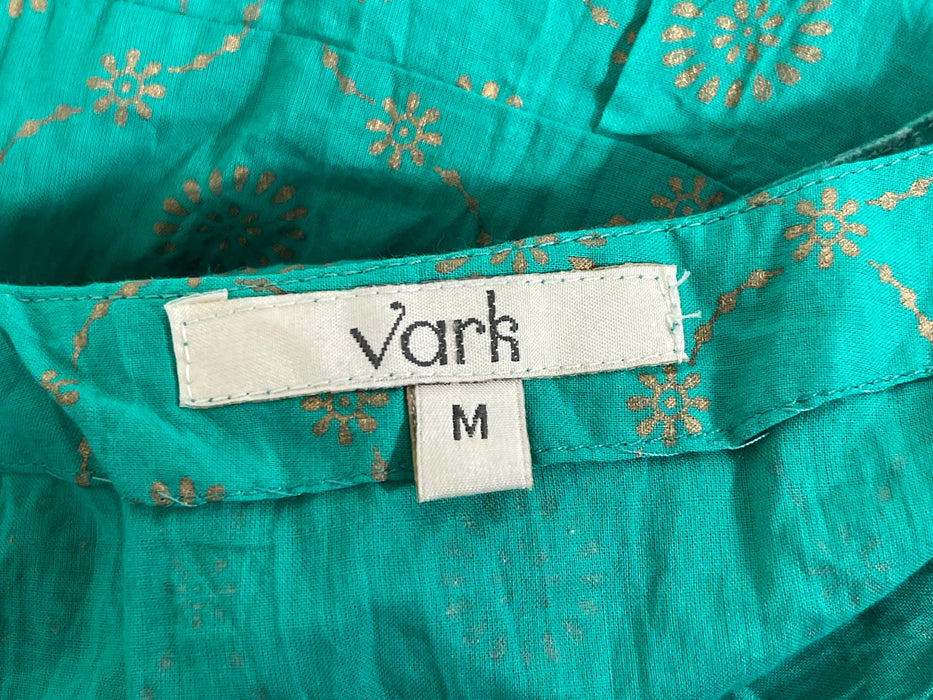 Vark Forest Green Sleeveless Full-Length Dress w/Bronze Detailing, Size M