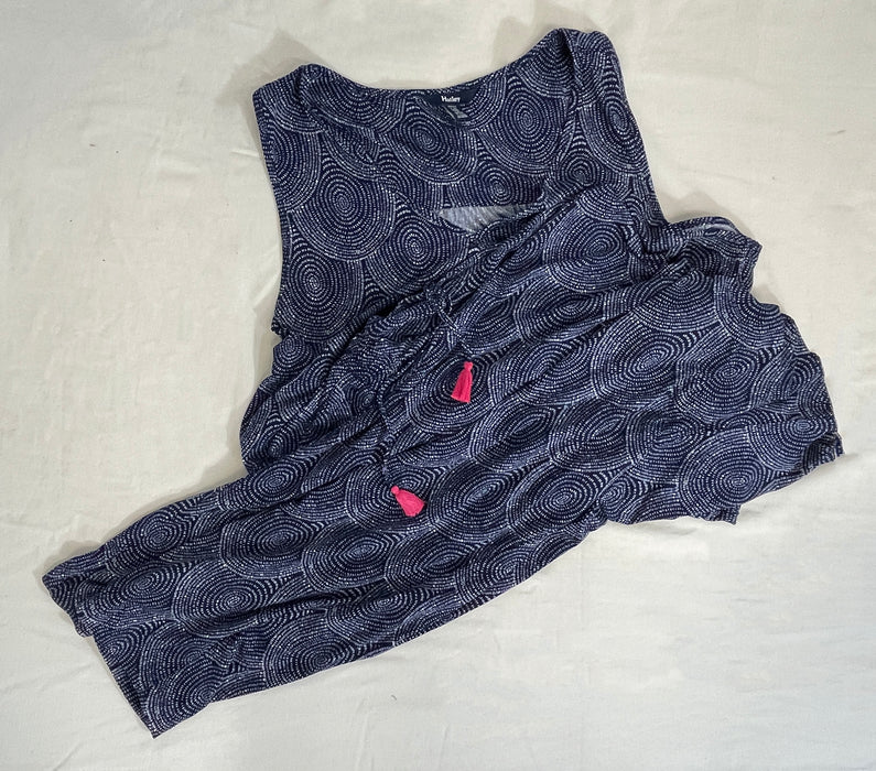 Hatley Faux-Silk Pantsuit w/Pink Tassles, Size L