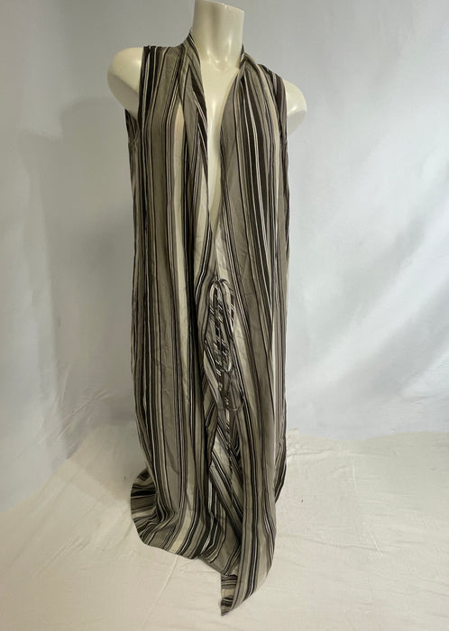 Striped Max Mara Italian-Made Women's Sleeveless, Open-Shoulder Dress, Size 10
