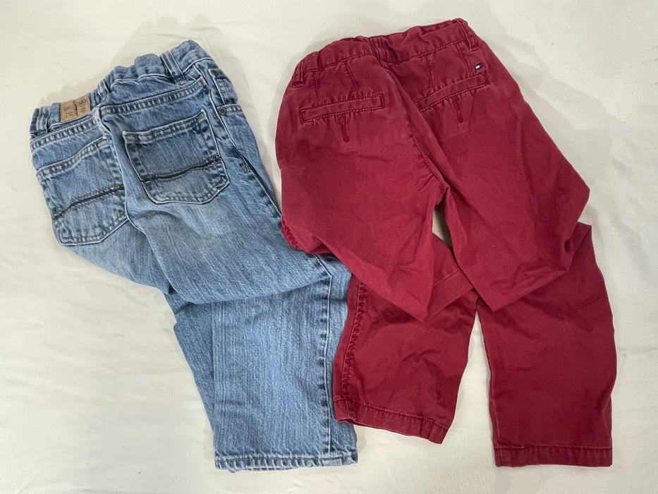 4pc. Tommy Hilfiger / Old Navy / Adventure Club 2 / Est. 1989 Place - Jeans, 2 Shirts Cool Weather Bundle, Size 5