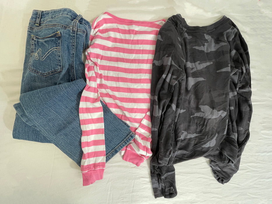3pc. PSNY / Place / Athleta Girl's Jeans & Shirt Bundle, Size 8-10L