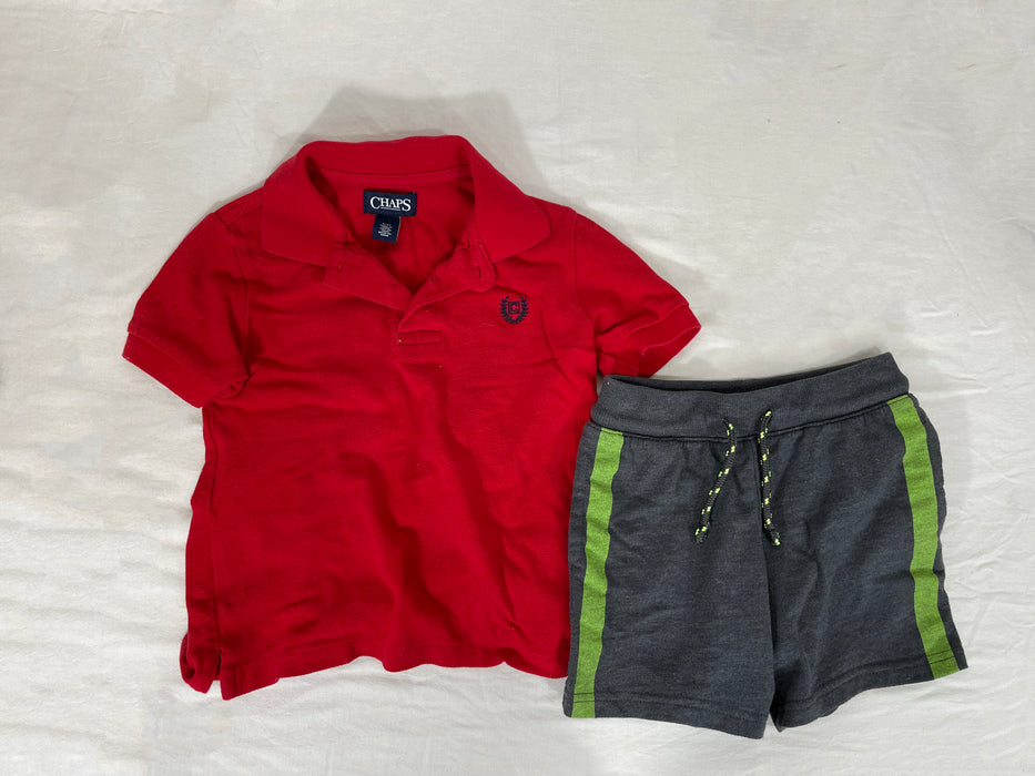 2pc. Cat & Jack / Chaps Boy's Polo Shirt & Shorts Bundle, Size 4T