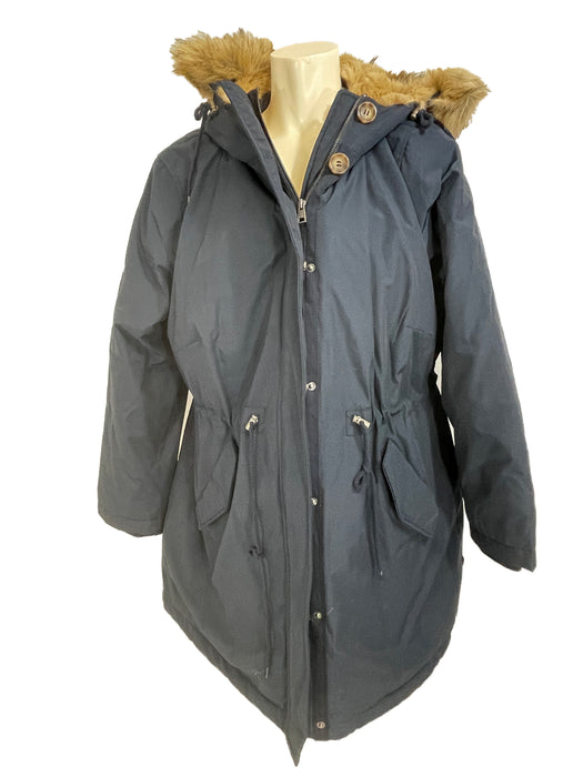 Levi-Strauss Designer Women's Faux Fur Hooded Winter Jacket, Size 2X -- NWT (Retails $225!!)