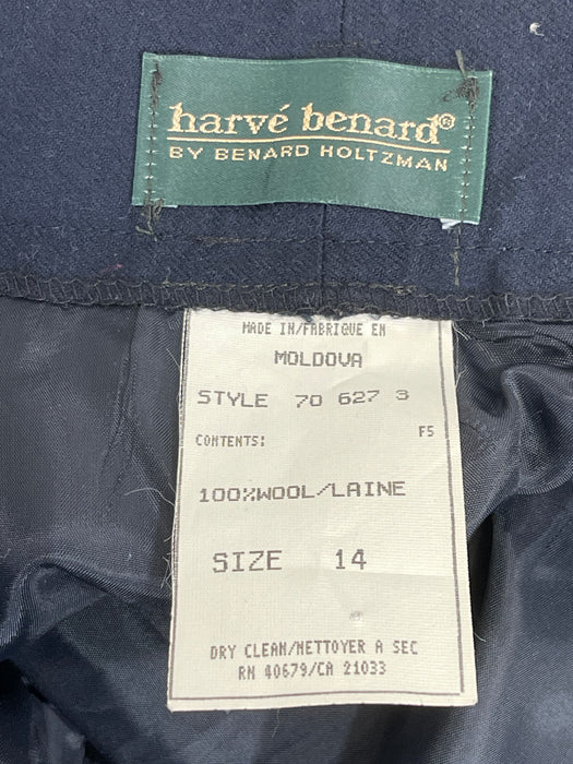 Herve Benard Women's 100% Wool Formal Dress Pants, Size 14