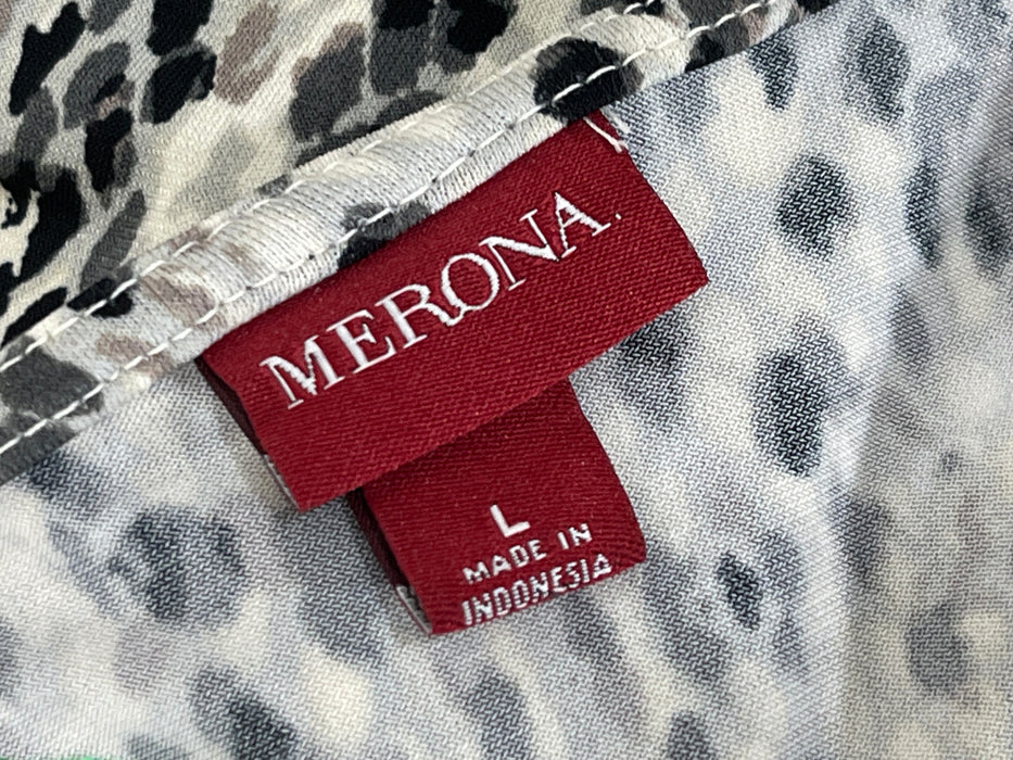 Merona Shoulder Sleeves Knee-Length Dress, Size L -- NWT