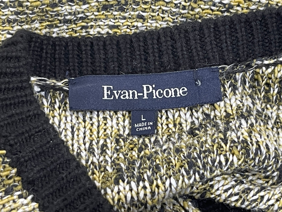 Evan-Picone Button-Neck Sweater Cardigan, Size L