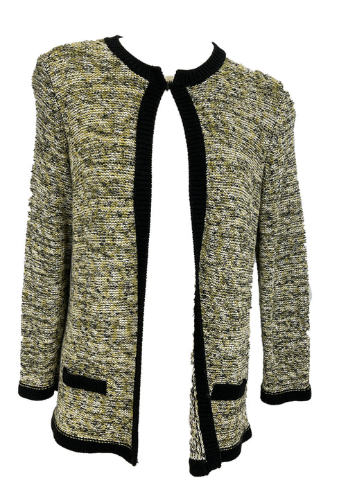 Evan-Picone Button-Neck Sweater Cardigan, Size L