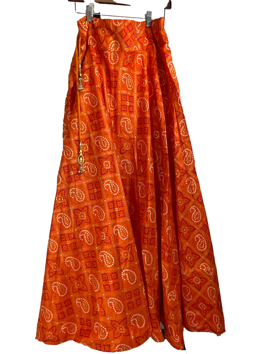 Full-Length Indian Dress Skirt w/Tassle, Size L