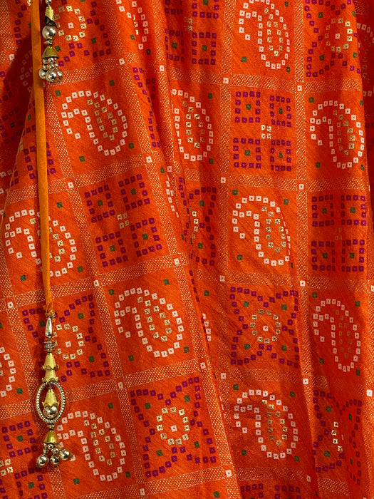 Full-Length Indian Dress Skirt w/Tassle, Size L