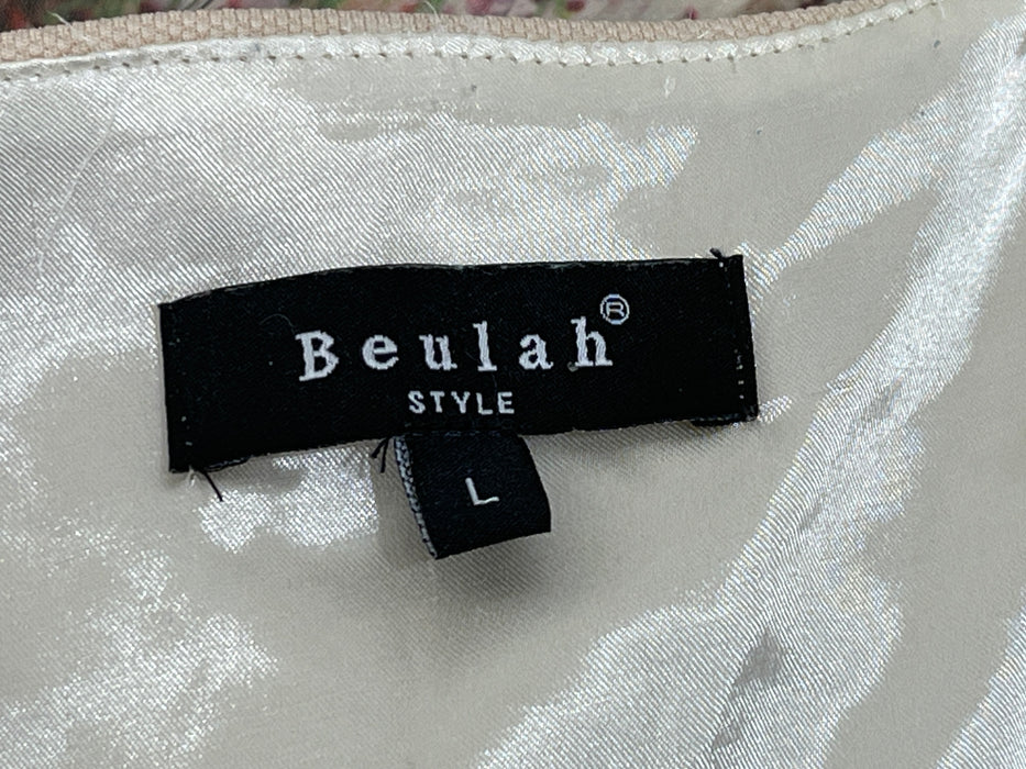 Beulah V-Neck & Full-Length Floral Dress, Size L