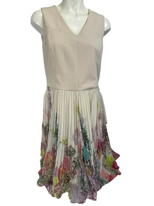 Beulah V-Neck & Full-Length Floral Dress, Size L