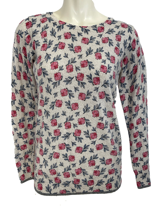 Loft Women's Long-Sleeve Floral Sweater, Size S