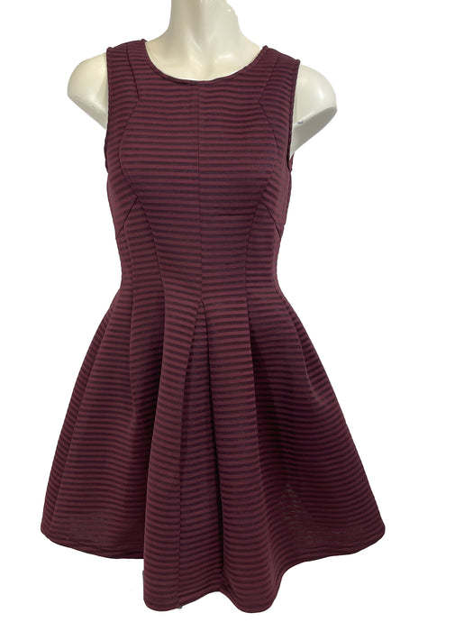 Unnamed Brand Black and Wine Red A-Line Dress, Size S