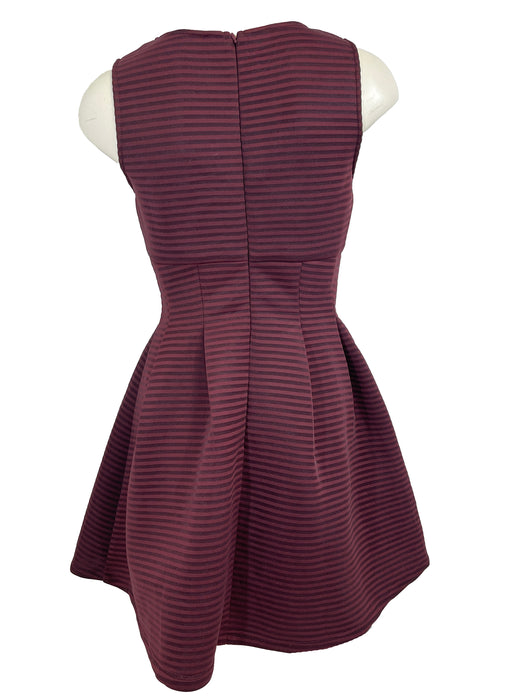 Unnamed Brand Black and Wine Red A-Line Dress, Size S