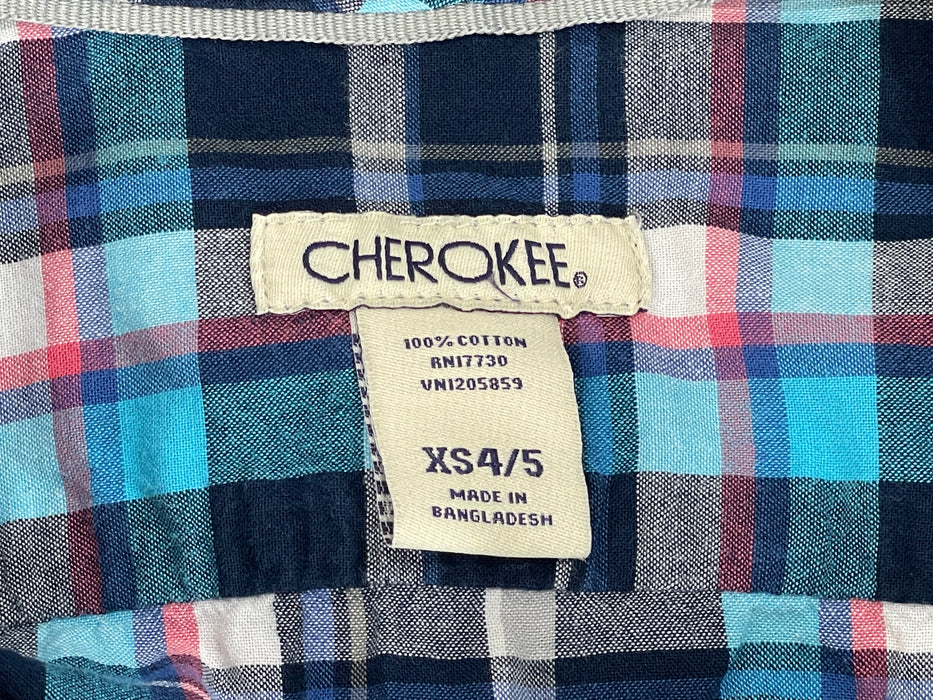 2pc. Plaid Crewcuts / Cherokee Shirt Bundle, Size 4-5T