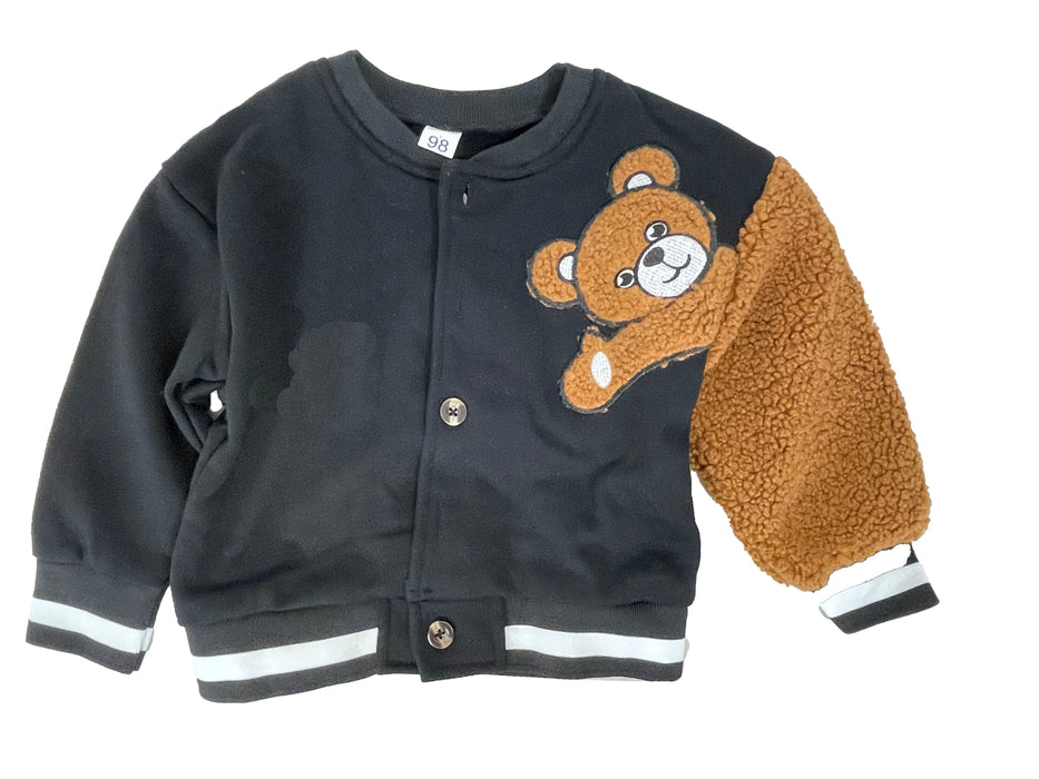 Unnamed Brand Furry Bear Sleeved Boys Jacket, Size 3T