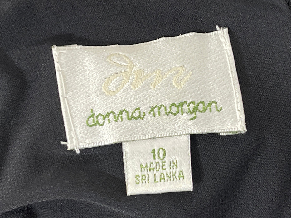Donna Morgan Brand Knee-Length Short Sleeve Solid Pattern Dress, Size 10