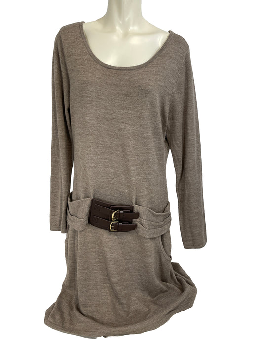 New York & Co. Brand Full-Length Sweater Dress w/ Belt, Size XL