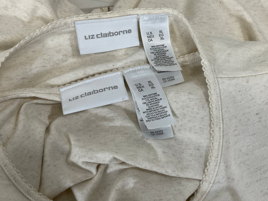 Liz Claiborne 2pc. Long-Sleeve Women's Shirt & Cardigan, Size XL