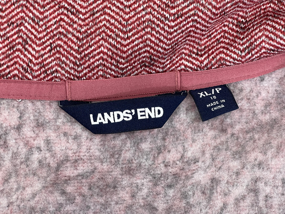 Land's End Women's Pullover w/Full Front Zipper, Size XL