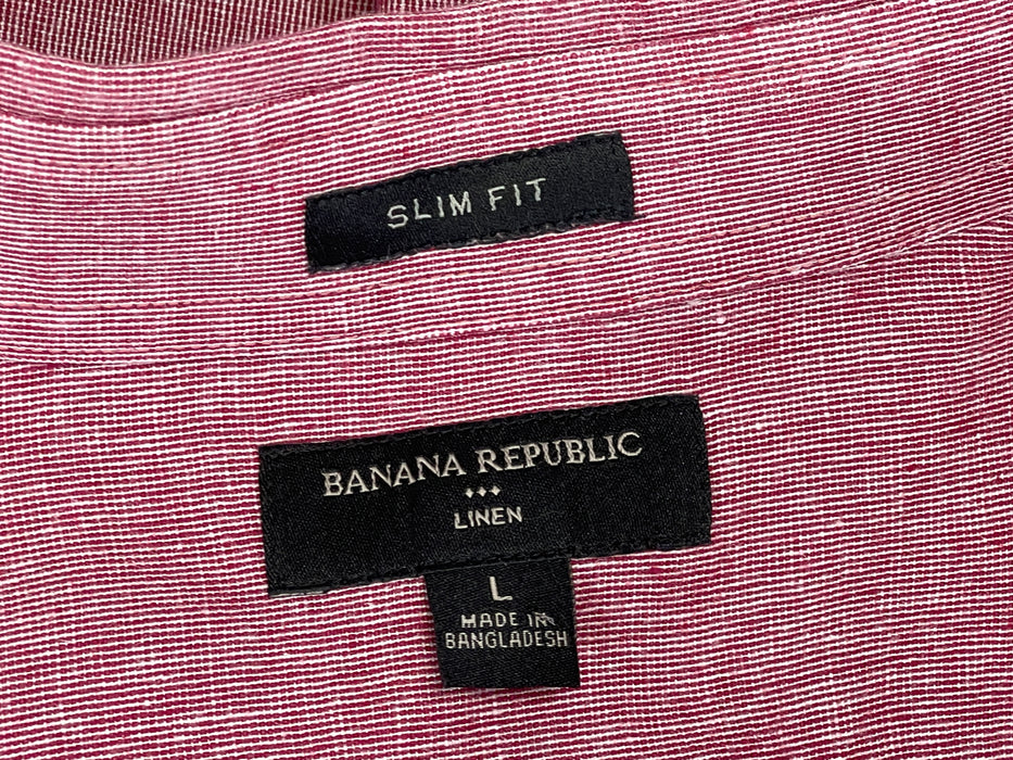 Banana Republic Men's Long Sleeve Oxford-Style Shirt, Size L