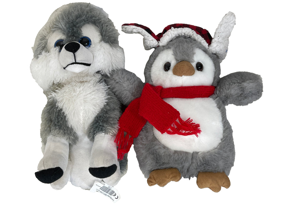 2pc. Bearington Collection / Classic Toy Co. Dog & Penguin Stuffed Animal Bundle
