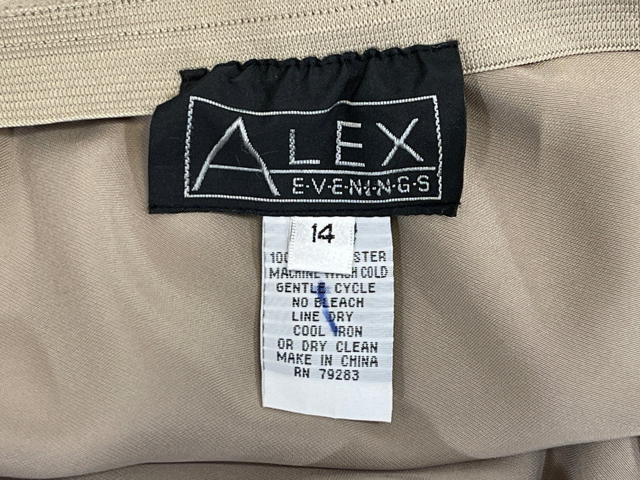 Alex Evenings Brand Full-Length Skirt, Size 14