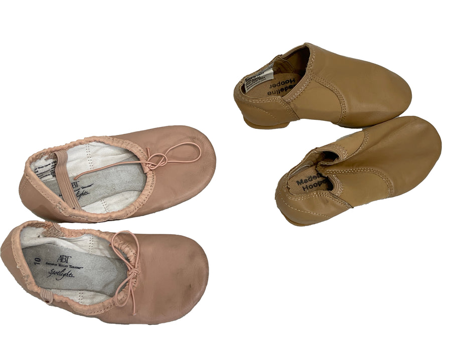 2pc. American Ballet Theater Spotlights / Madeline Hooper Weissamn Brand Girl's Ballet / Dance Shoes, Size 10