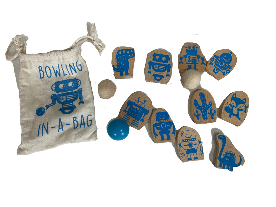 Bowling in a Bag - 10 Piece Wooden Portable Playset