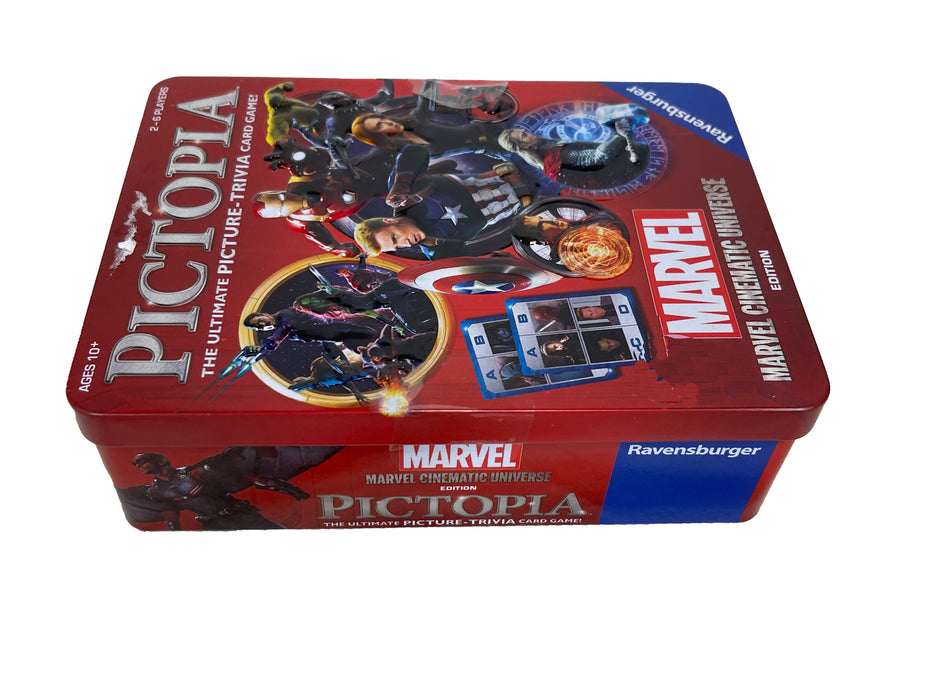 Marvel Pictopia Trading Card Trivia Game in Collectible Tin