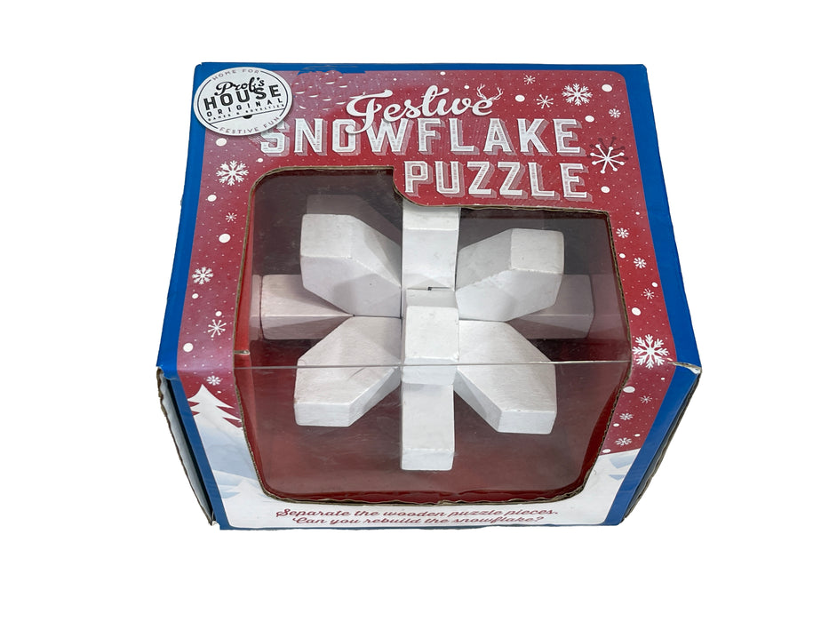 Prof's House Original Brand Wooden Snowflake Puzzle Game