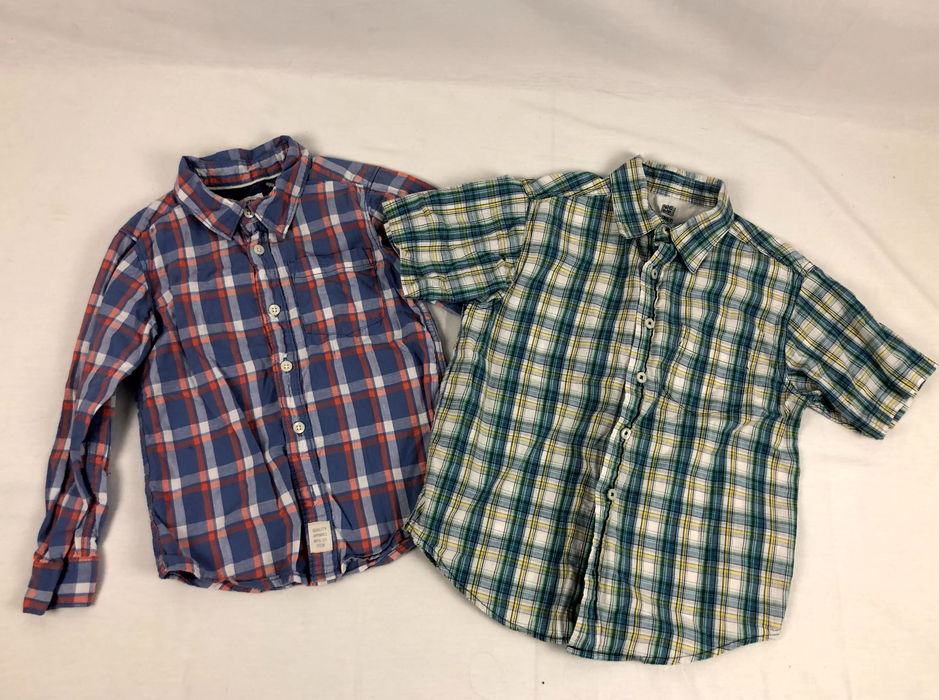 2 Piece Carter's and Faded Glory Button Down Shirt Bundle Size 6