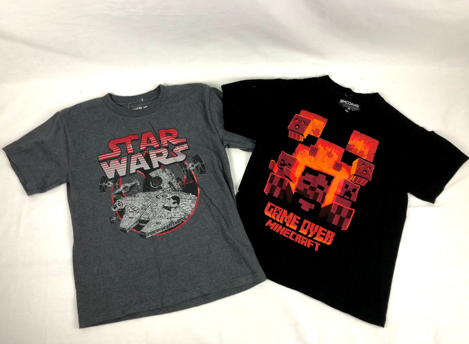 2 Piece Star Wars and Minecraft T-Shirt Bundle Size 6