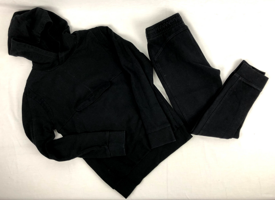 2 Piece Black Sweatshirt and Sweatpants Bundle Size 7/8