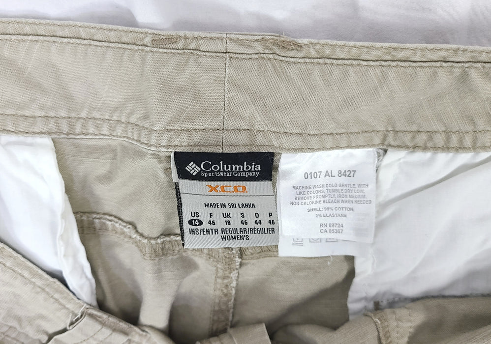 Columbia khaki womens  pants Size 14