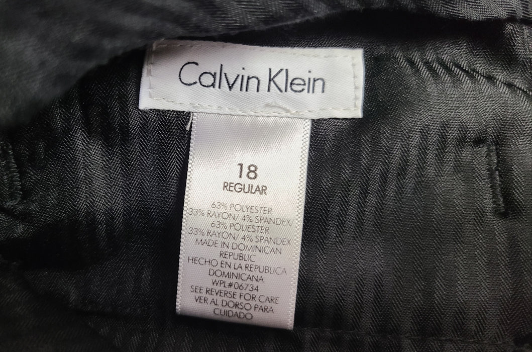 Calvin Klein boys black dress pants 18R