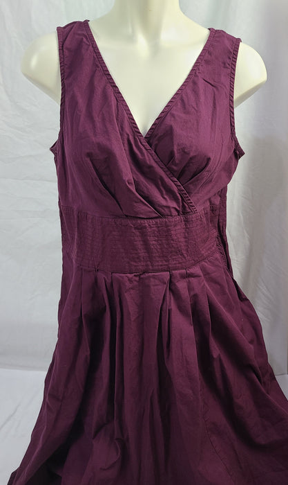 Eshakti burgundy sleeveless dress, size XL